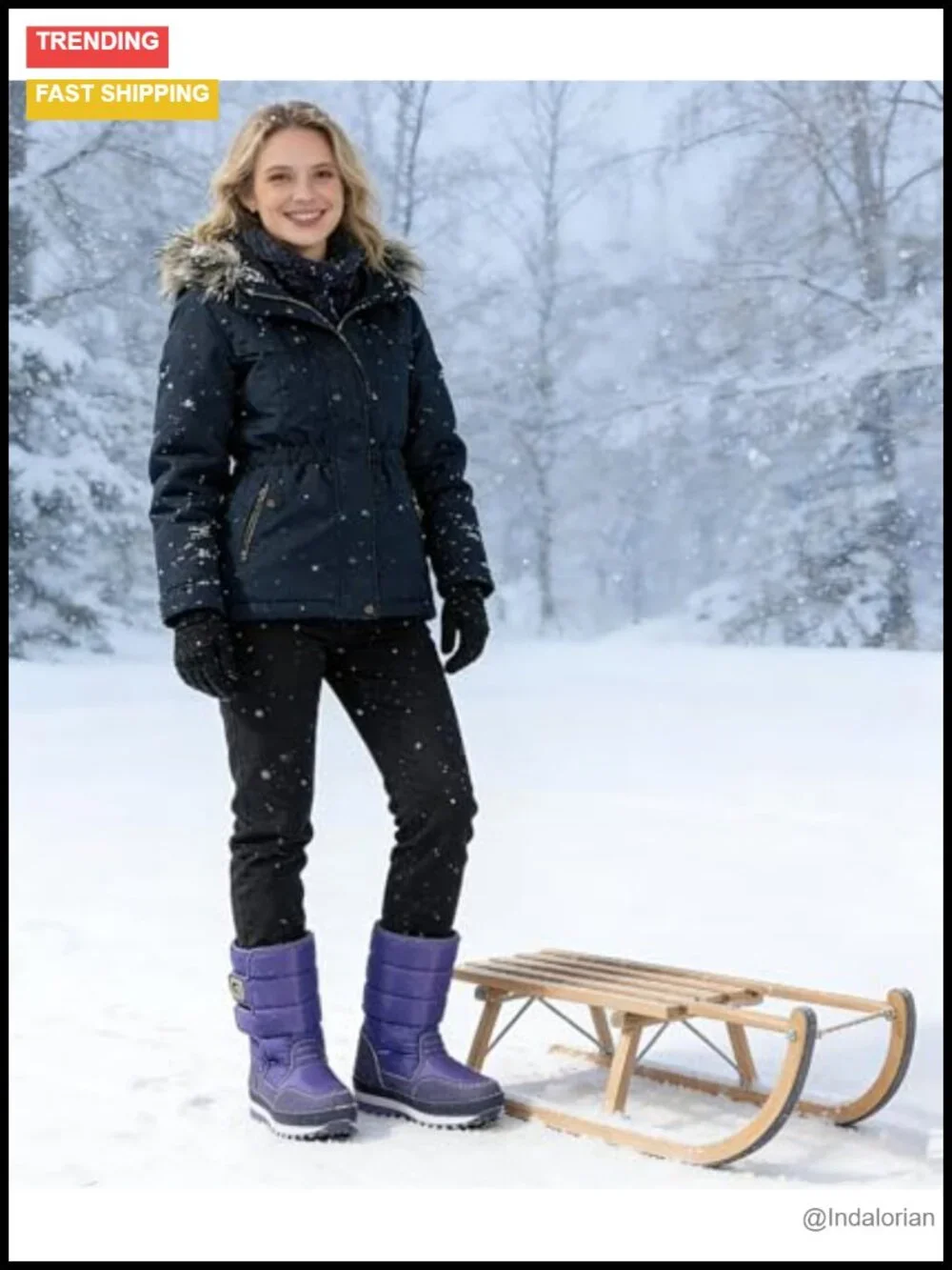 Waterproof Frosty Snow Boots with Faux Fur Lining